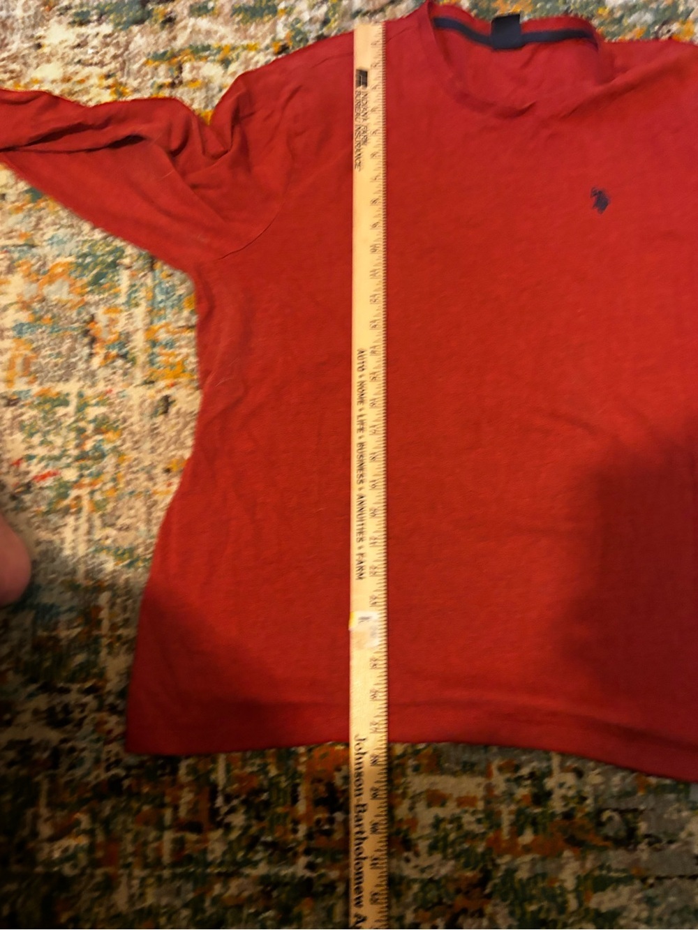 U.S. Polo Assn. Men's Red Long Sleeve Tee - Picture 1 of 8